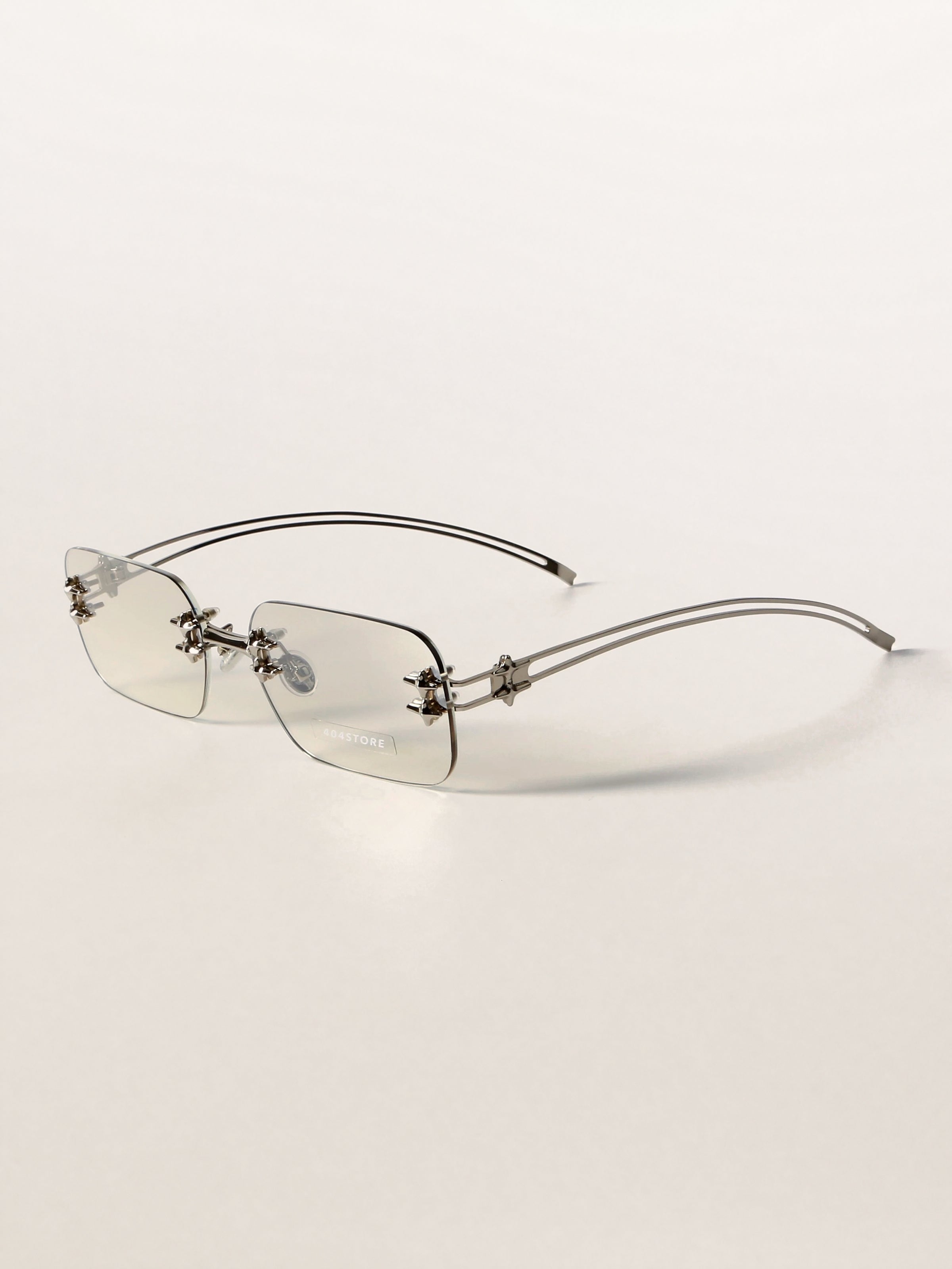 Rectangle Square Metal Futuristic Sunglasses