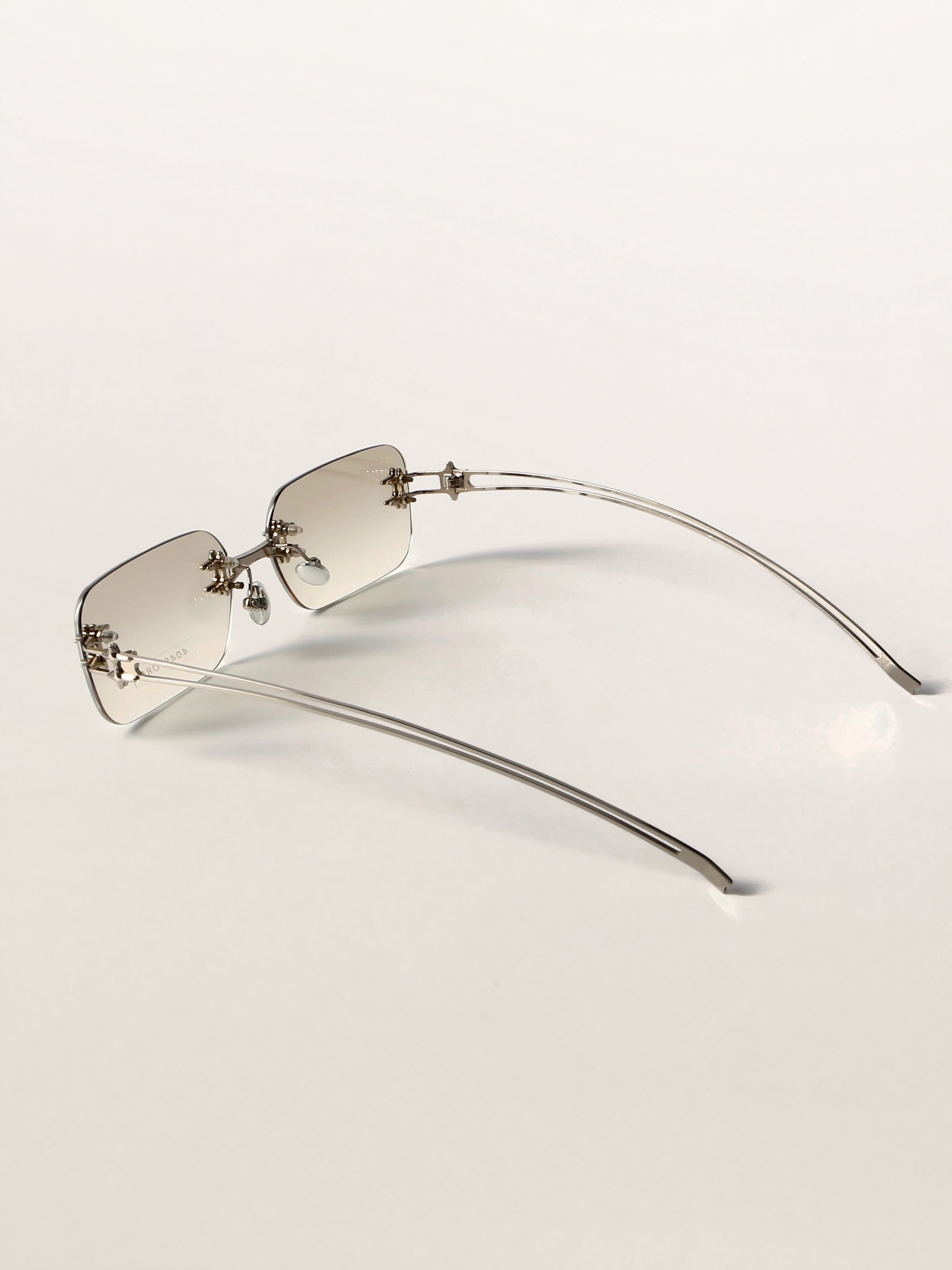 Rectangle Square Metal Futuristic Sunglasses