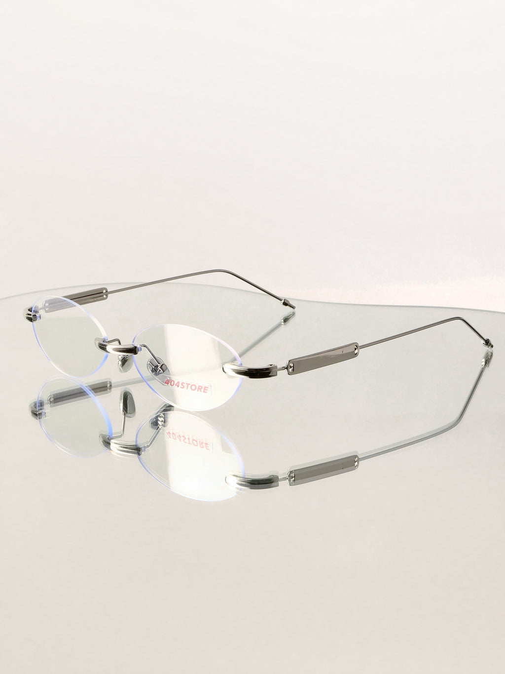 Preppy Rimless Oval Metal Optical Frames