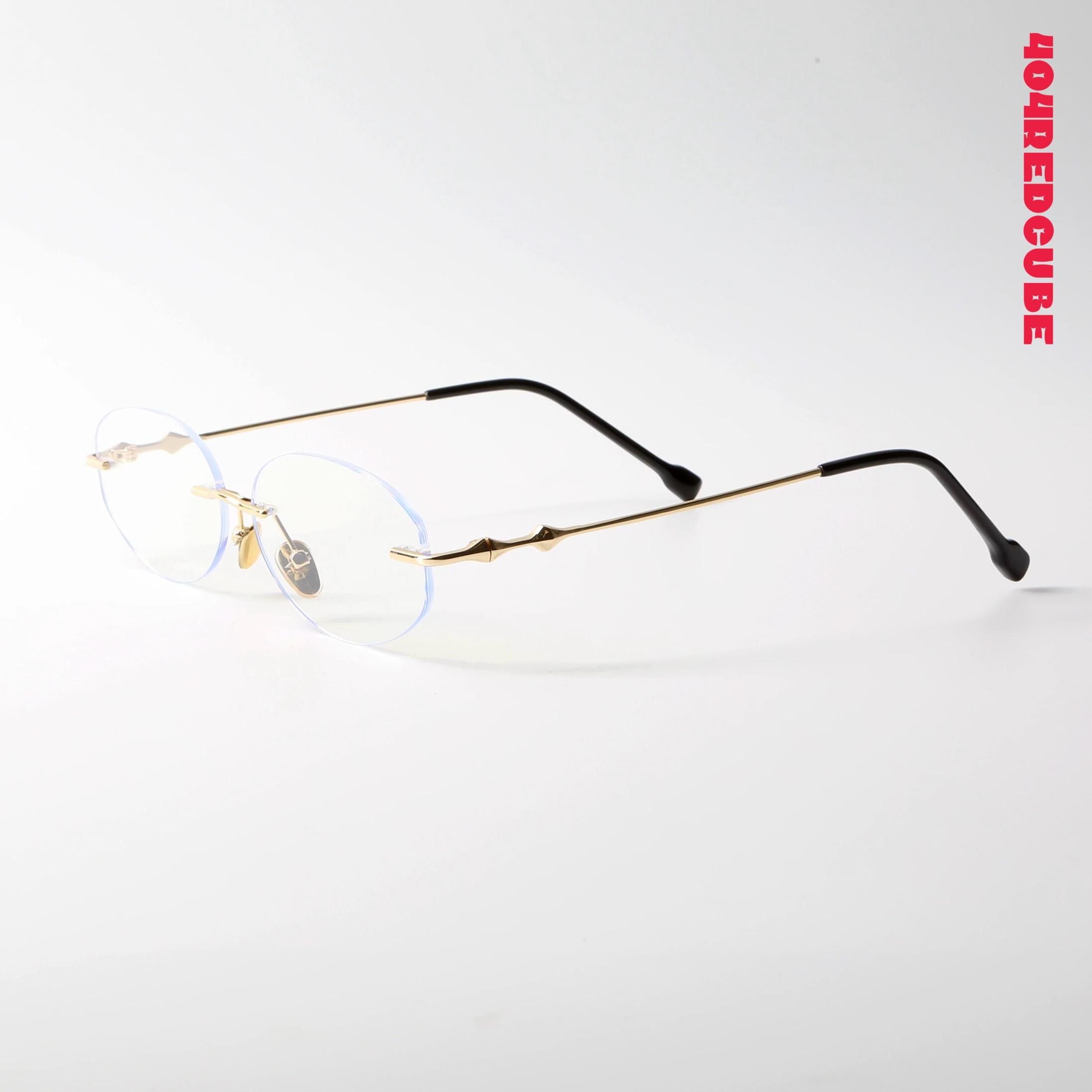 Rimless Metal Bookish Optical Frames