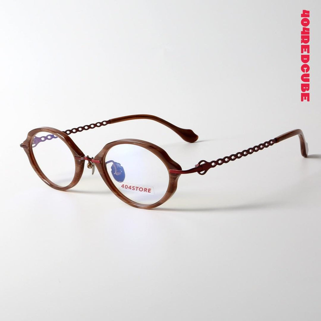 Etched Temple Round Titanium Optical Frames