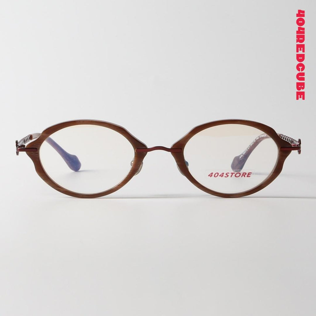 Etched Temple Round Titanium Optical Frames