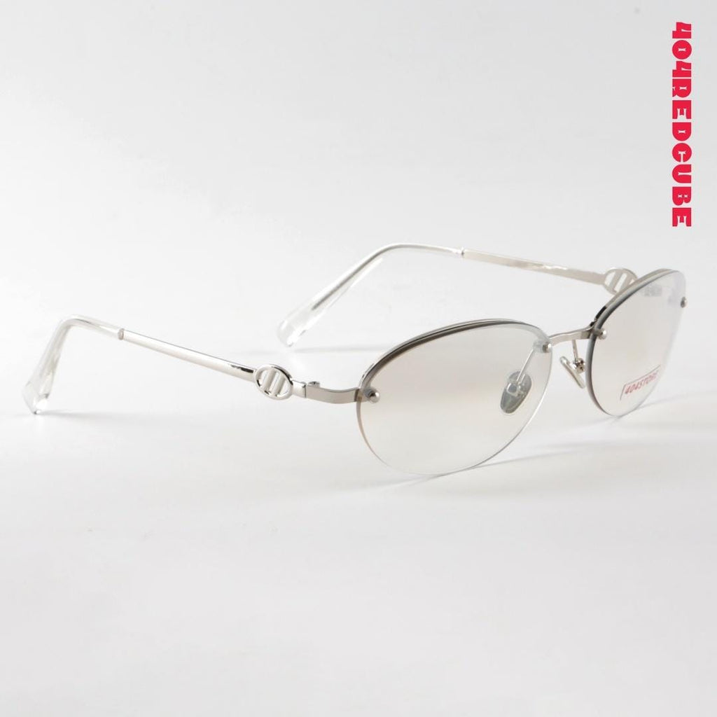 Half-Rim Oval Metal Lightweight Sunglasses