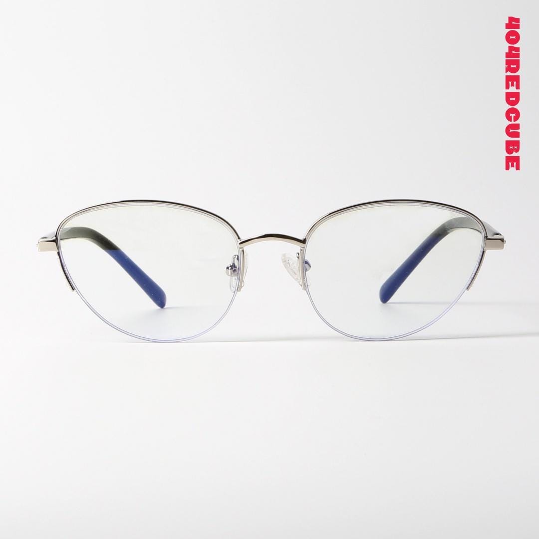 Half-Rim Cat-Eye Metal Optical Frames