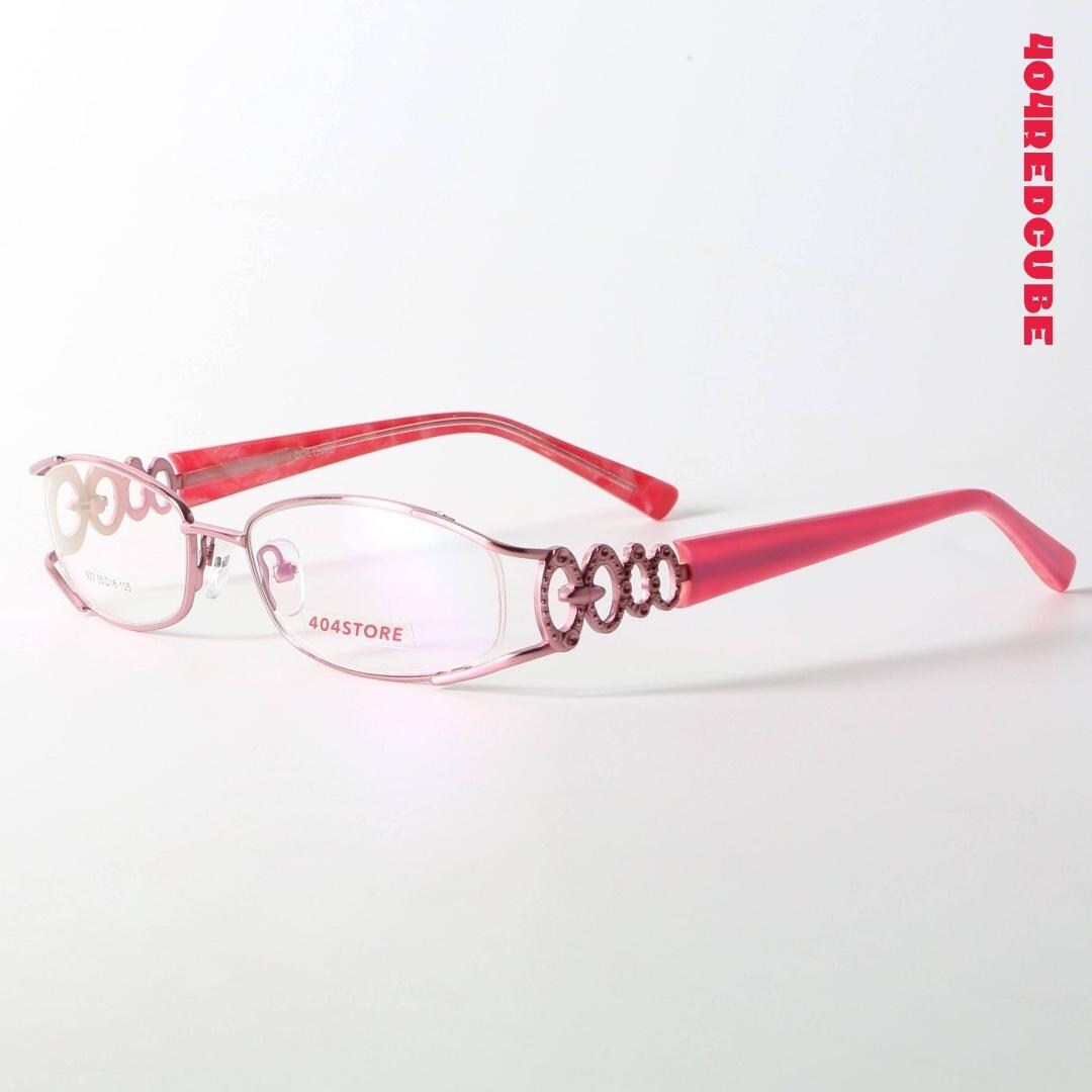 Chain Temple Oval Coquette Optical Frames