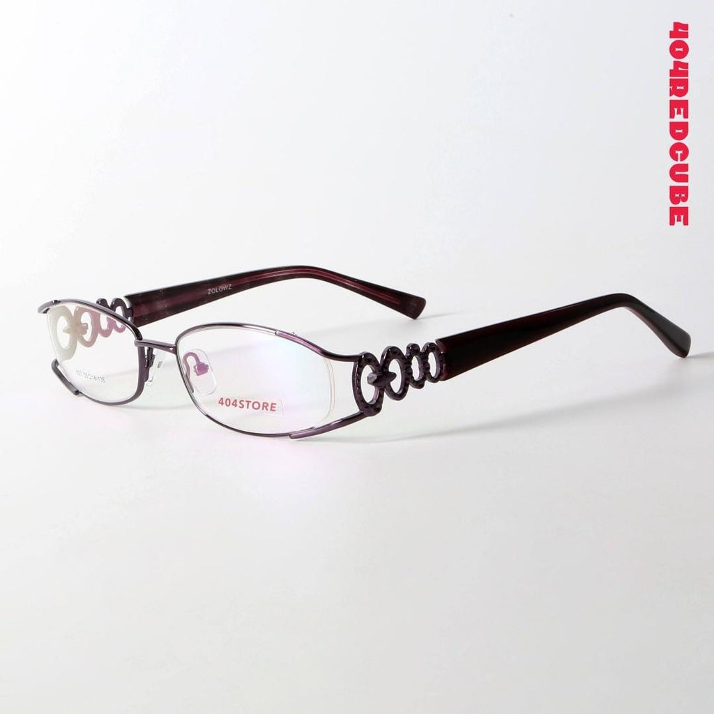 Chain Temple Oval Coquette Optical Frames