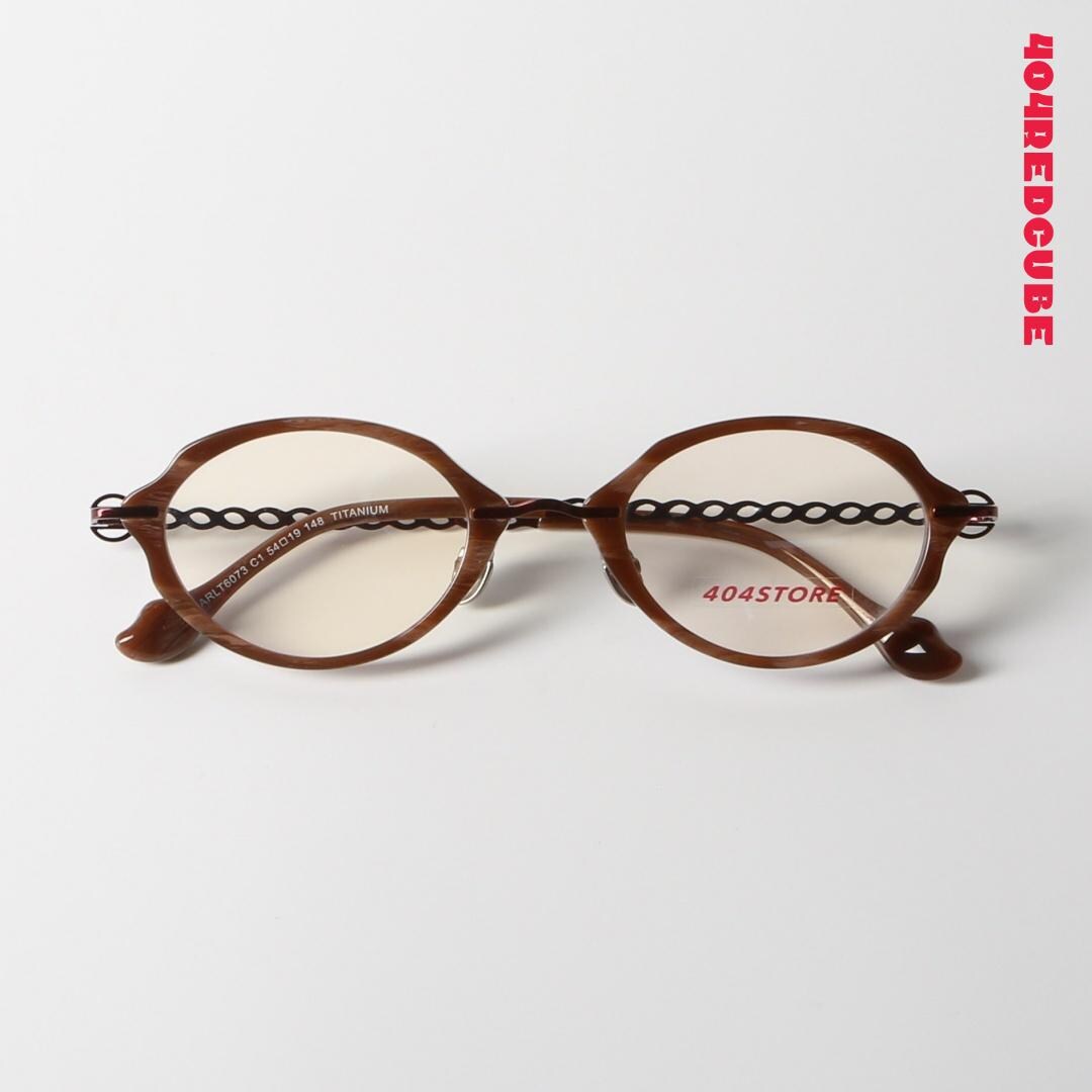 Etched Temple Round Titanium Optical Frames