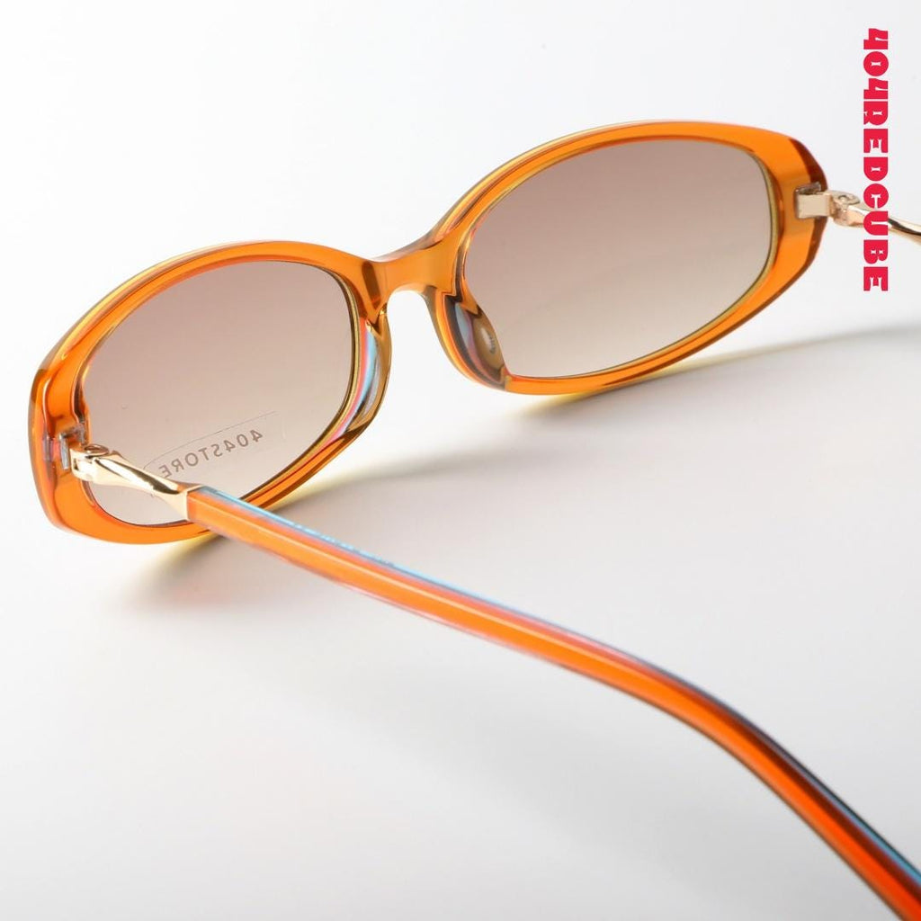 Cat-Eye Oval Acetate Minimalist Sunglasses