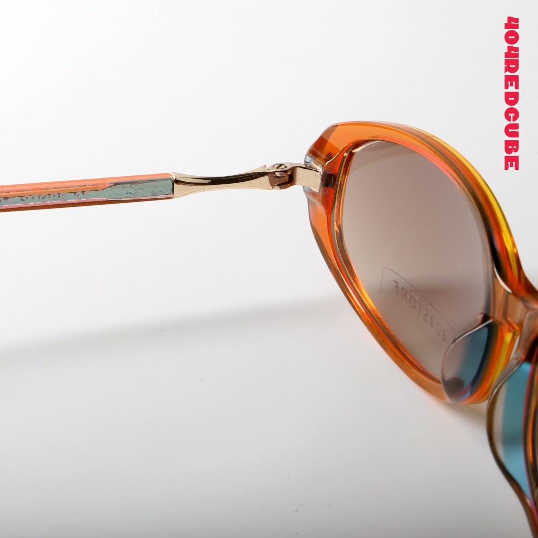 Cat-Eye Oval Acetate Minimalist Sunglasses