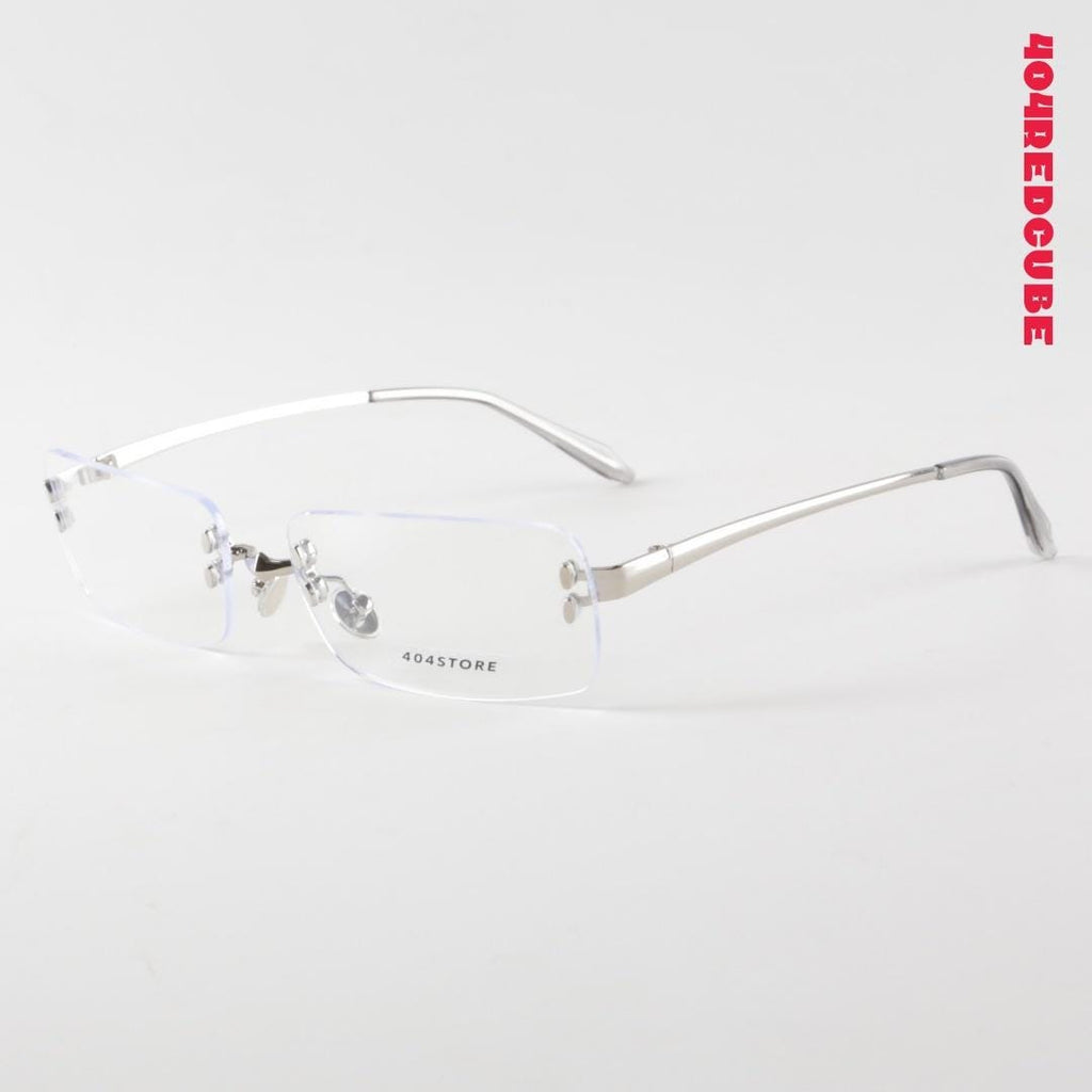 Rimless Rectangle Metal Office Siren Lightweight Optical Frames