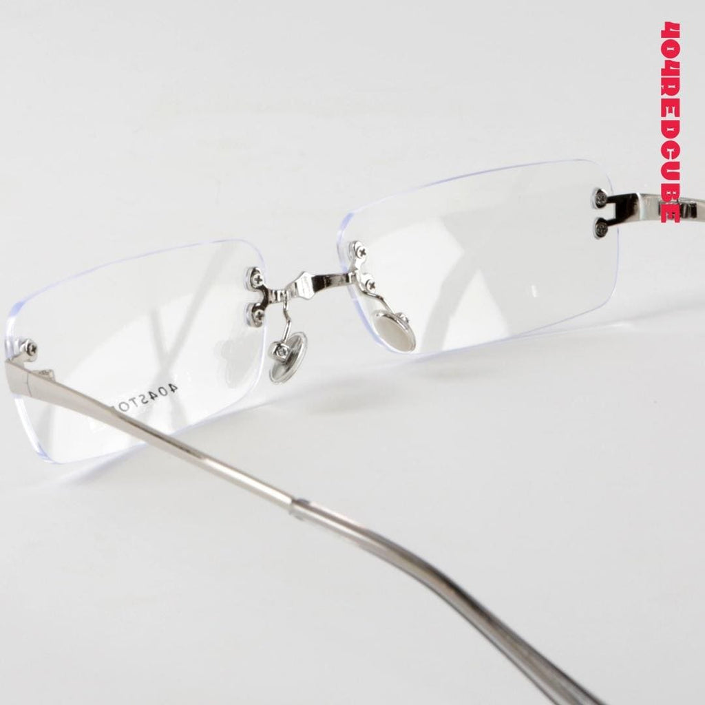 Rimless Rectangle Metal Office Siren Lightweight Optical Frames