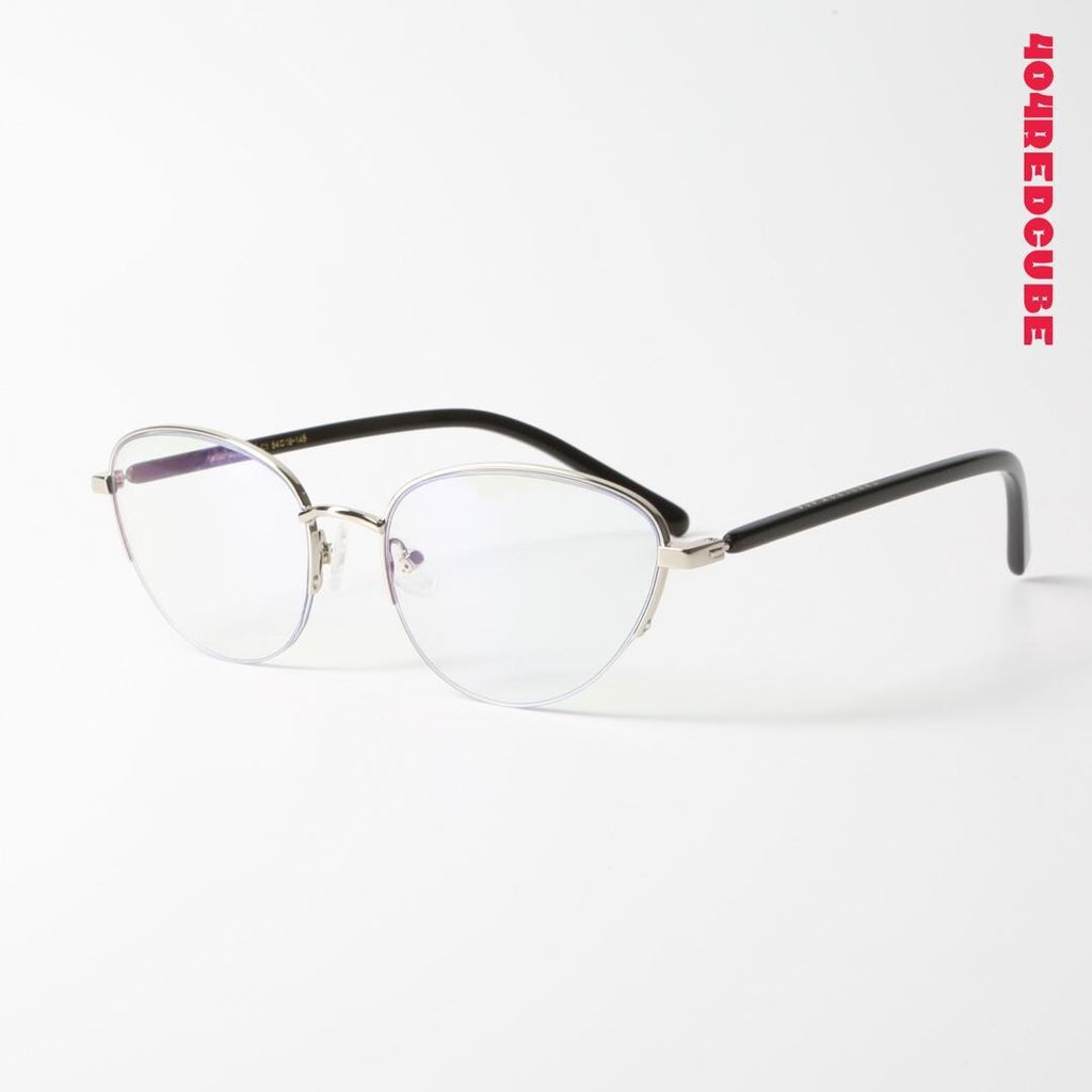 Half-Rim Cat-Eye Metal Optical Frames