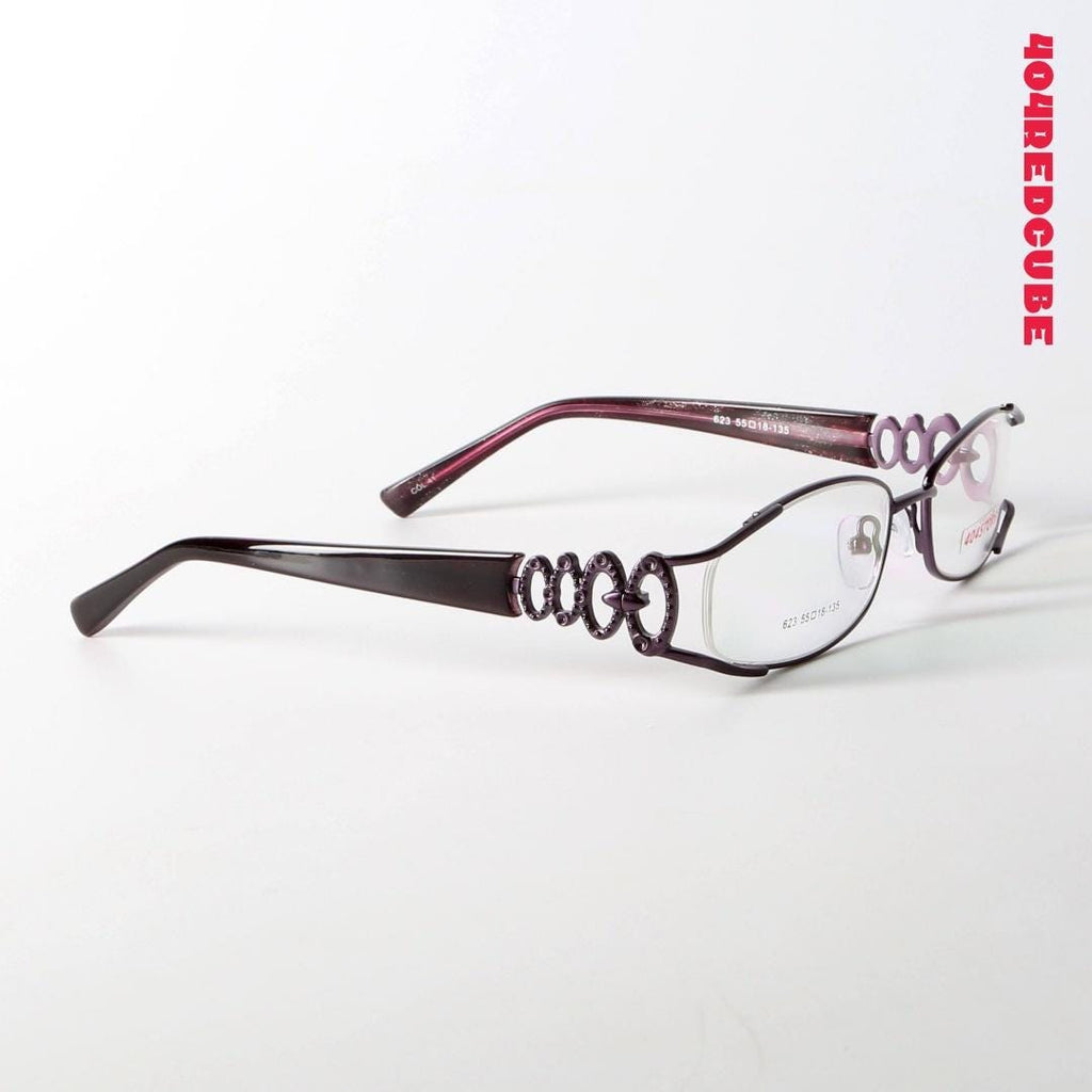 Chain Temple Oval Coquette Optical Frames