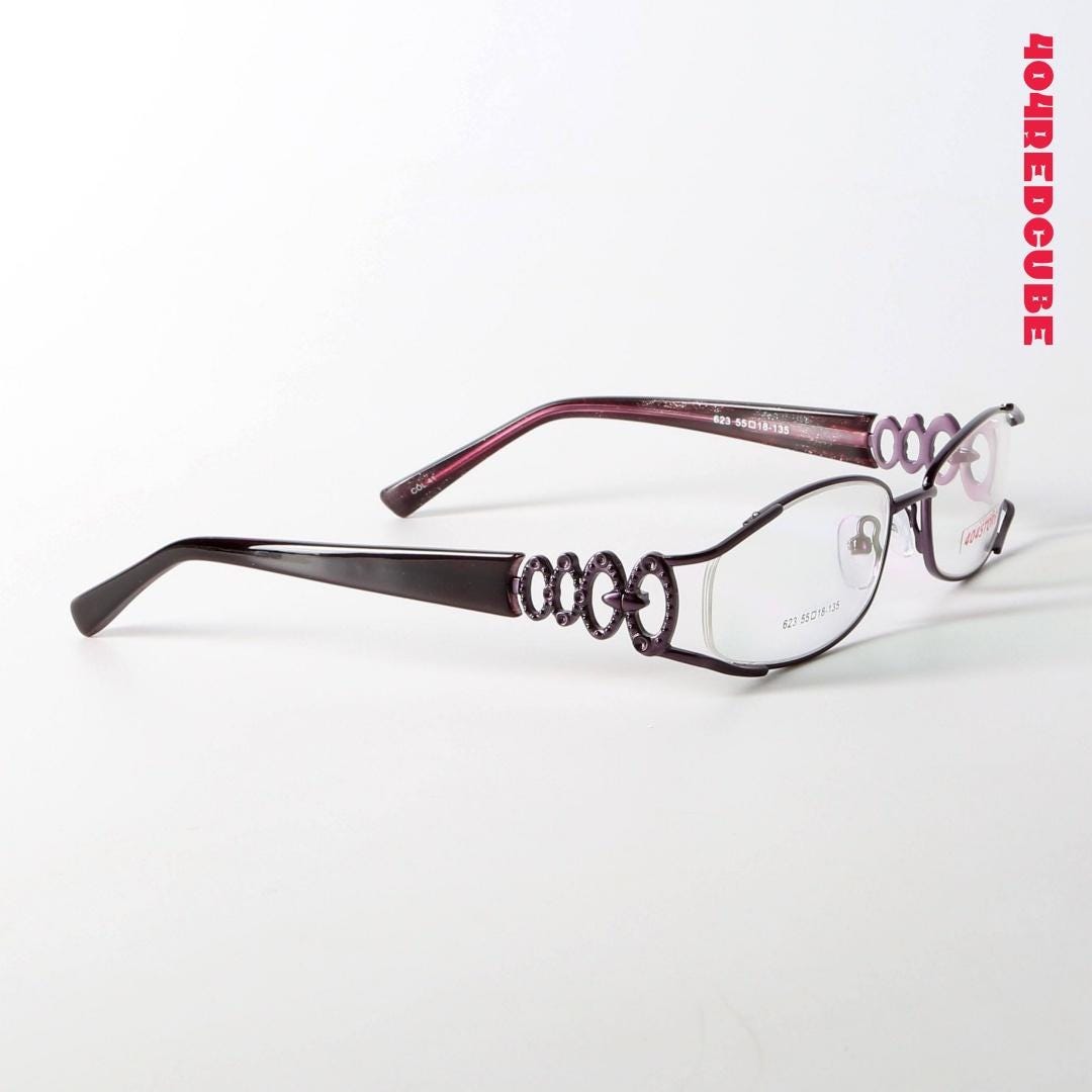 Chain Temple Oval Coquette Optical Frames