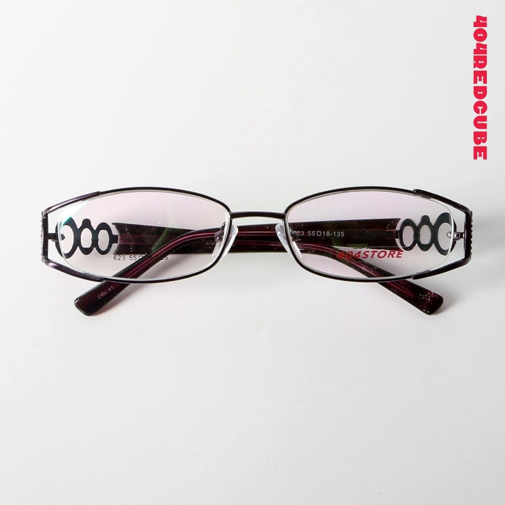 Chain Temple Oval Coquette Optical Frames