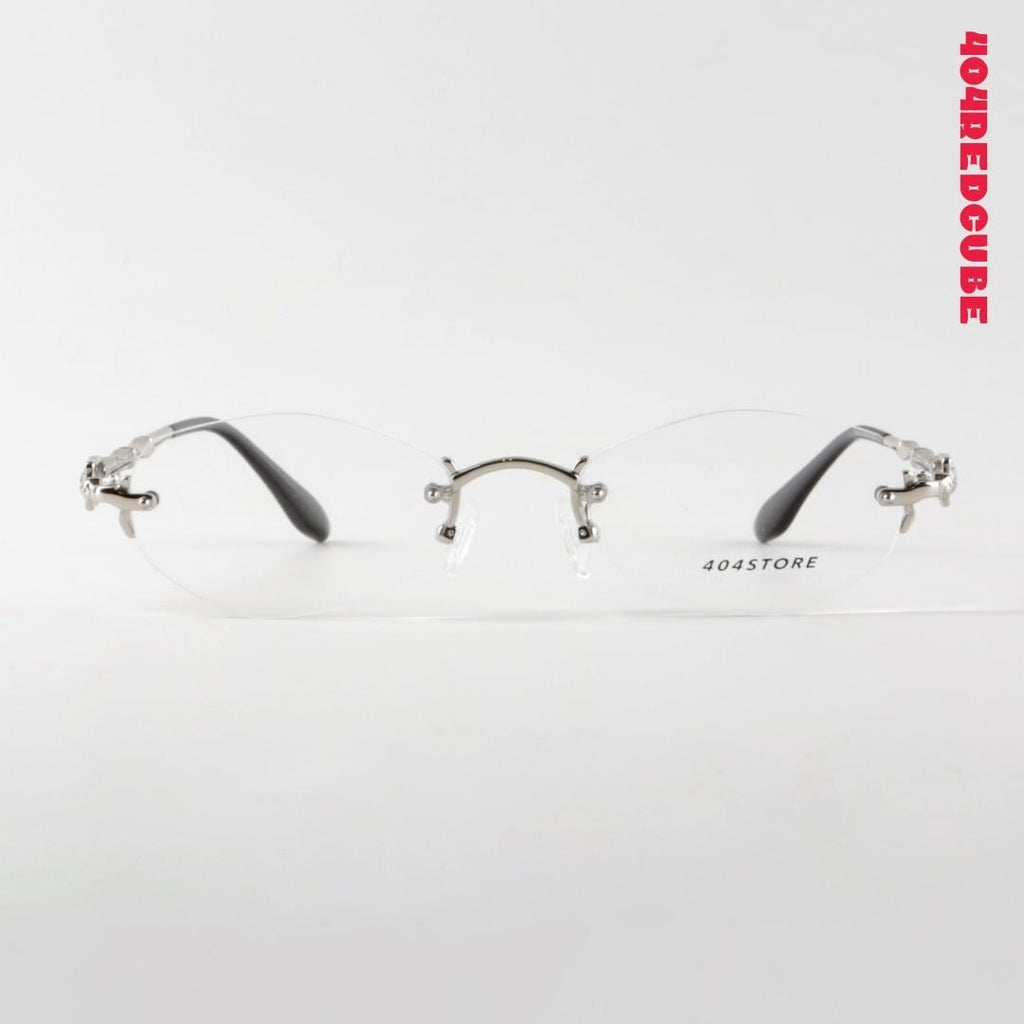 Bamboo Temple Rimless Oval Titanium Optical Frames