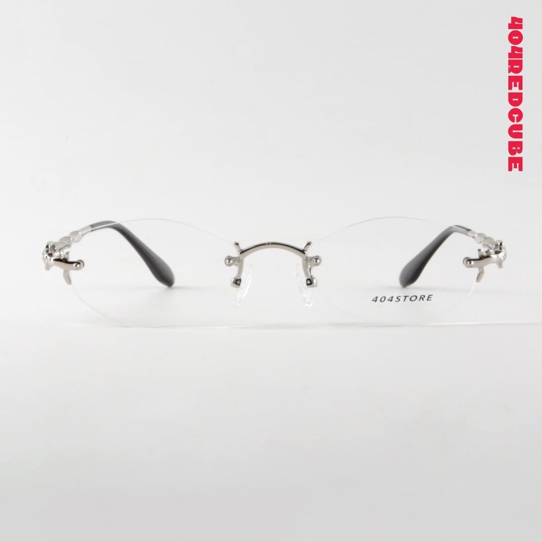 Bamboo Temple Rimless Oval Titanium Optical Frames