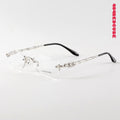 Bamboo Temple Rimless Oval Titanium Optical Frames