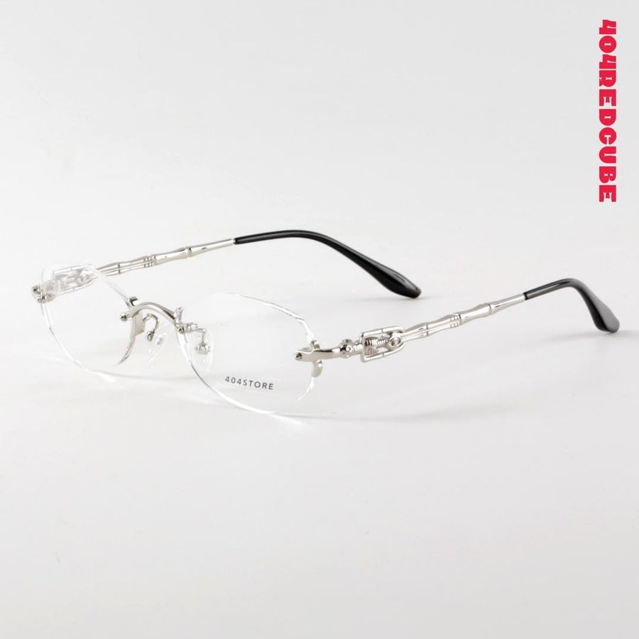 Bamboo Temple Rimless Oval Titanium Optical Frames