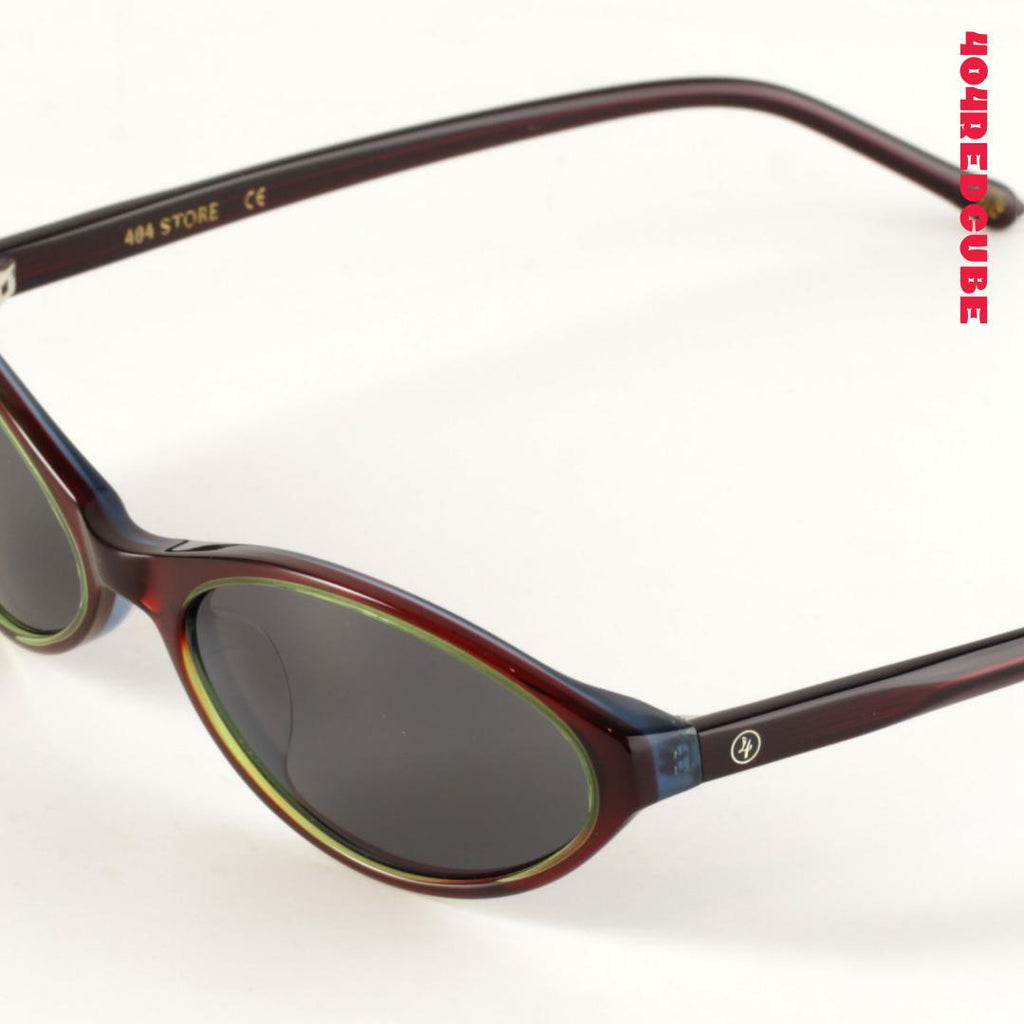 Cat-Eye Oval Acetate Futuristic Gothic Sunglasses