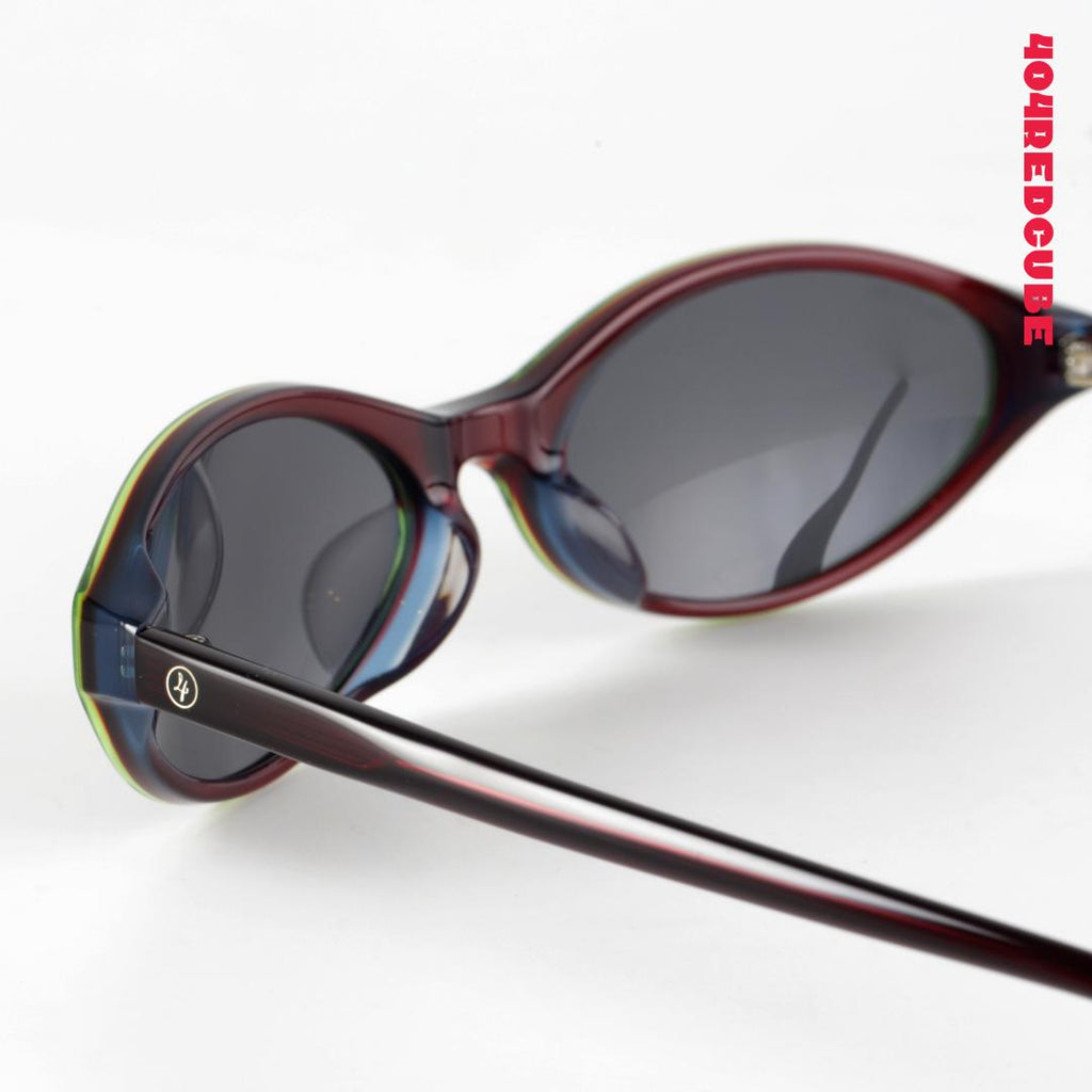 Cat-Eye Oval Acetate Futuristic Gothic Sunglasses