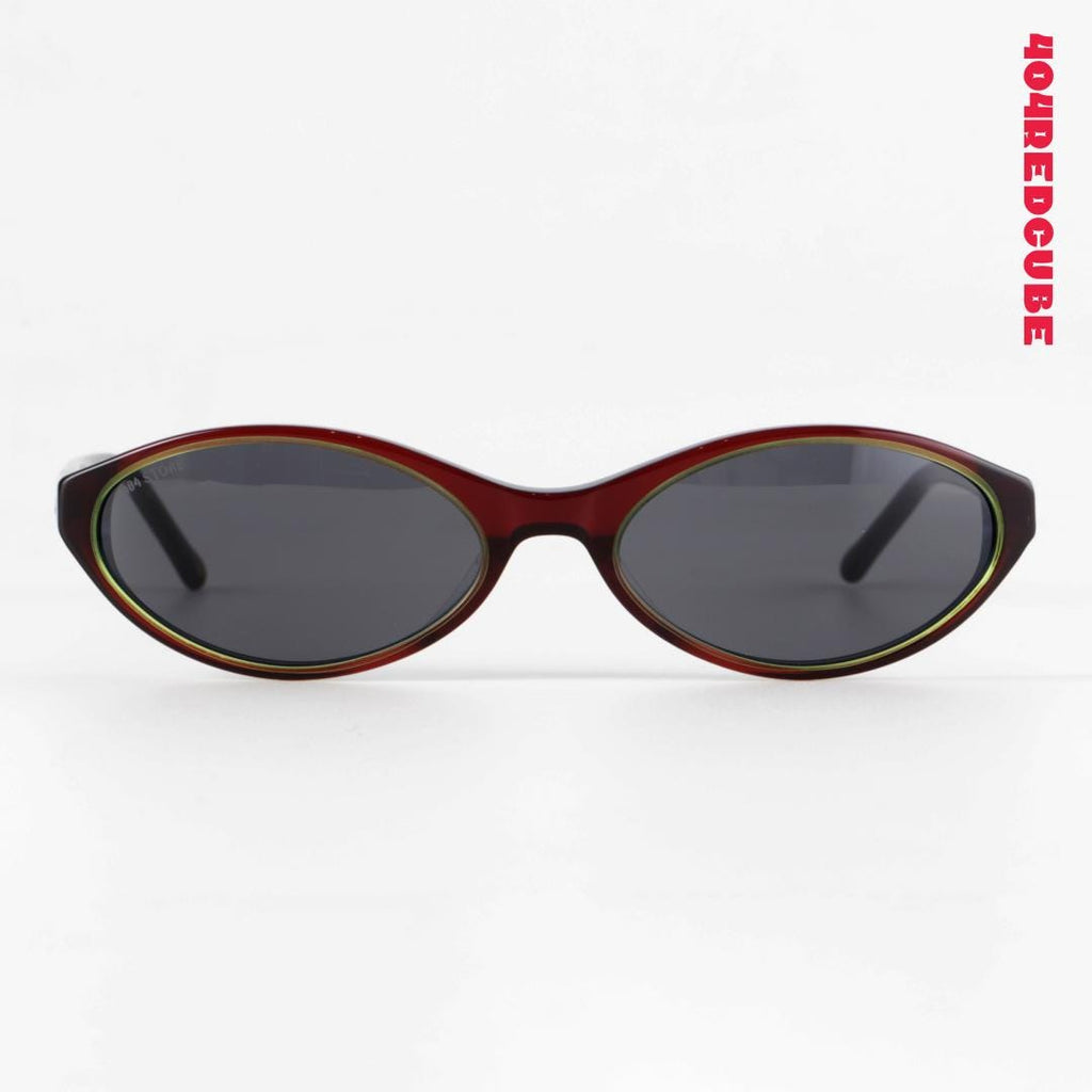 Cat-Eye Oval Acetate Futuristic Gothic Sunglasses