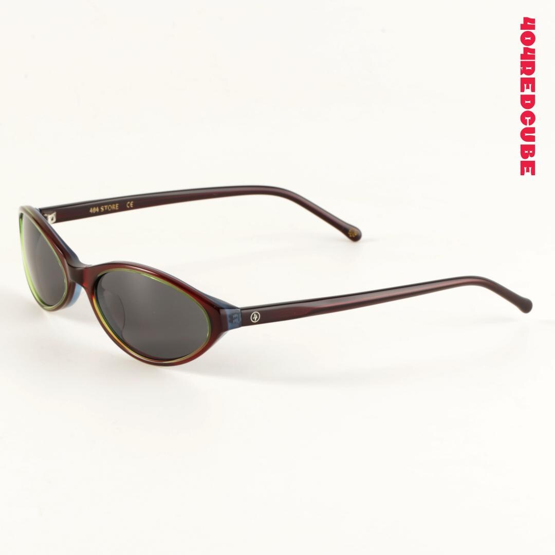 Cat-Eye Oval Acetate Futuristic Gothic Sunglasses
