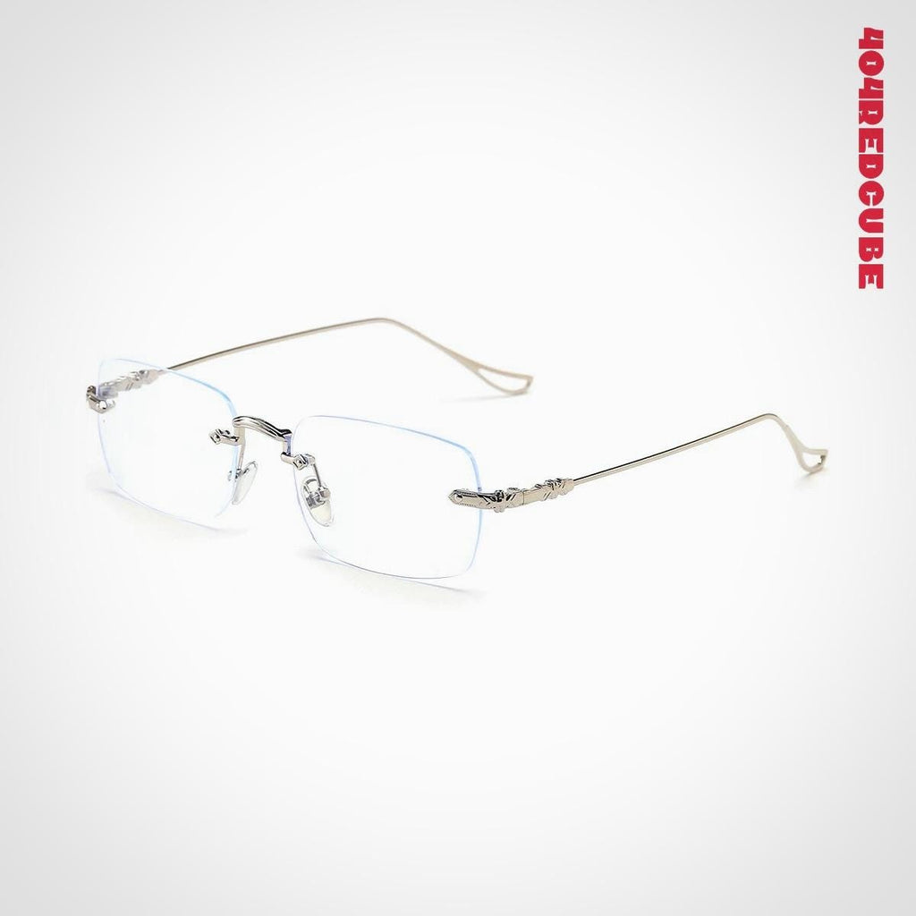 Rimless Metal Academic Gothic Optical Frames