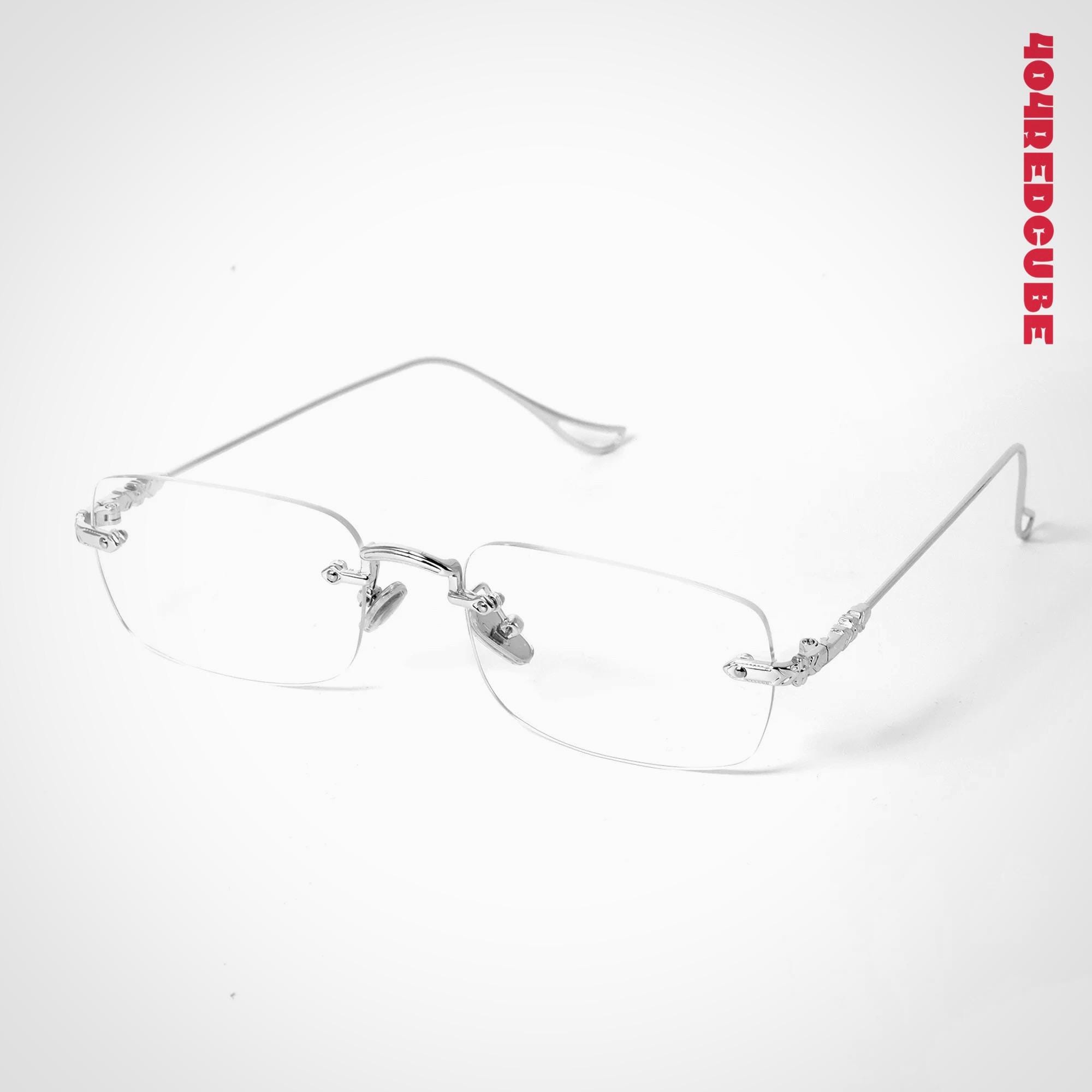 Rimless Metal Academic Gothic Optical Frames