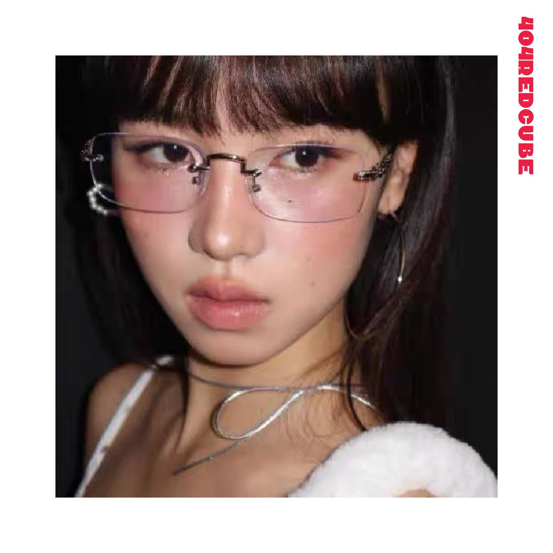 Rimless Metal Academic Gothic Optical Frames