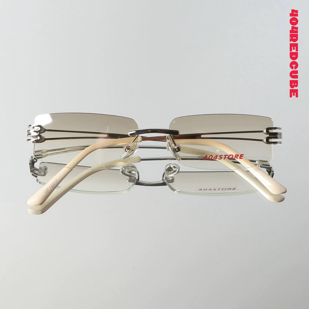 Streetwear Rimless Rectangle Metal Sunglasses