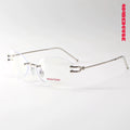 Rimless Oval Metal Bookish Lightweight Optical Frames