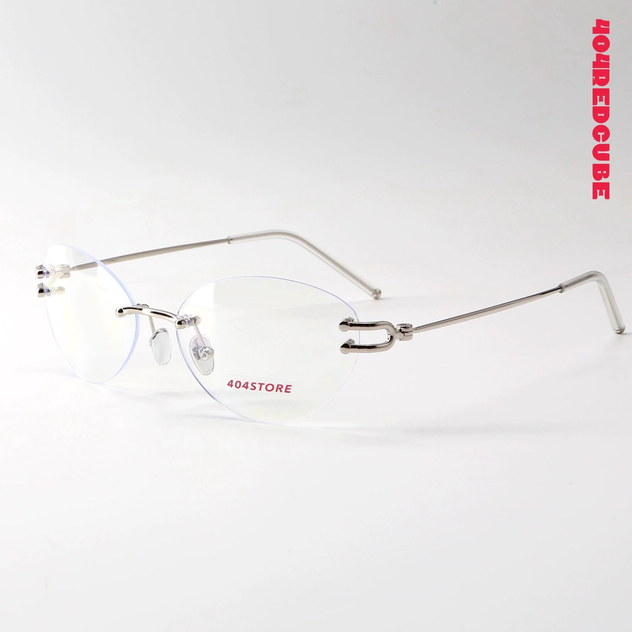 Rimless Oval Metal Bookish Lightweight Optical Frames