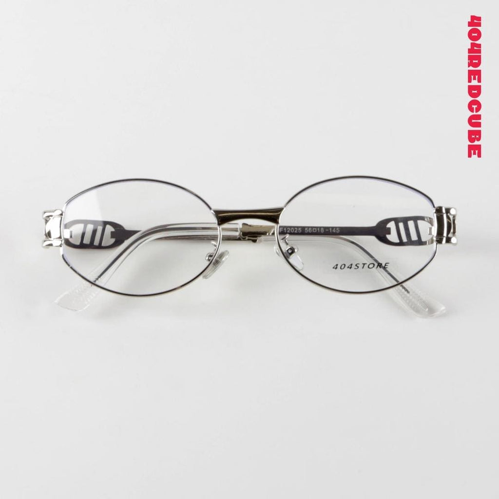 Chain Temple Oval Metal Optical Frames
