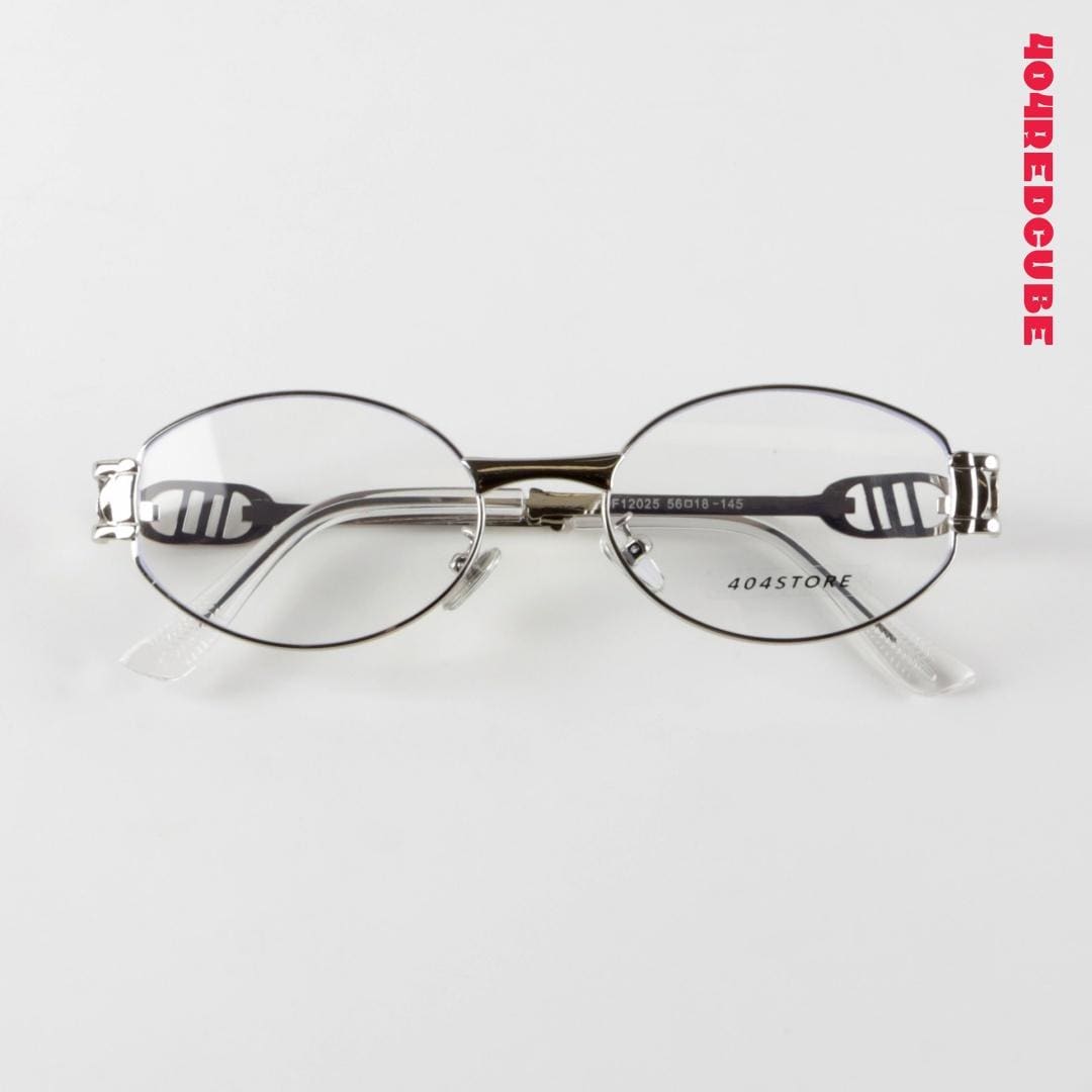 Chain Temple Oval Metal Optical Frames