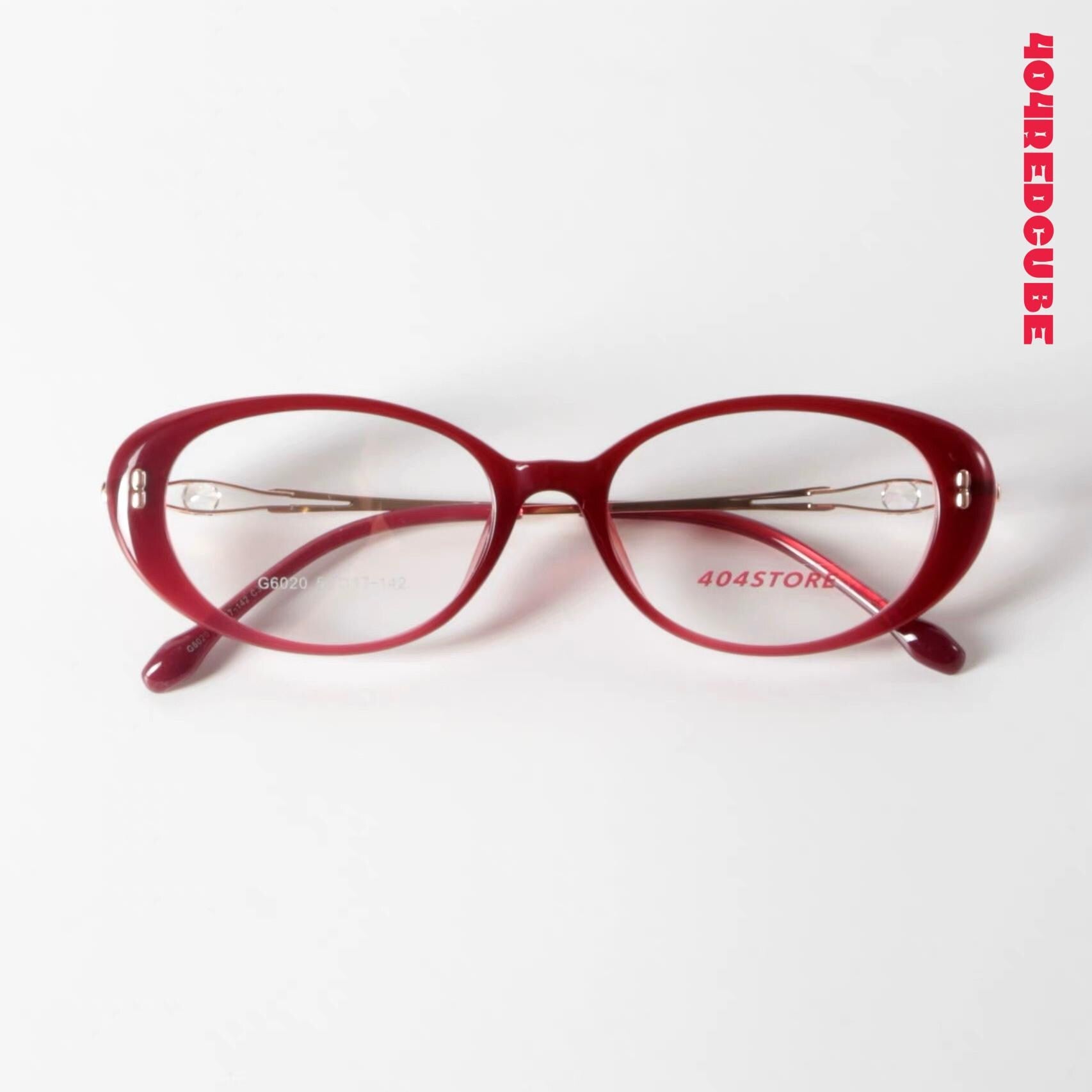 Cat-Eye Oval Metal Optical Frames