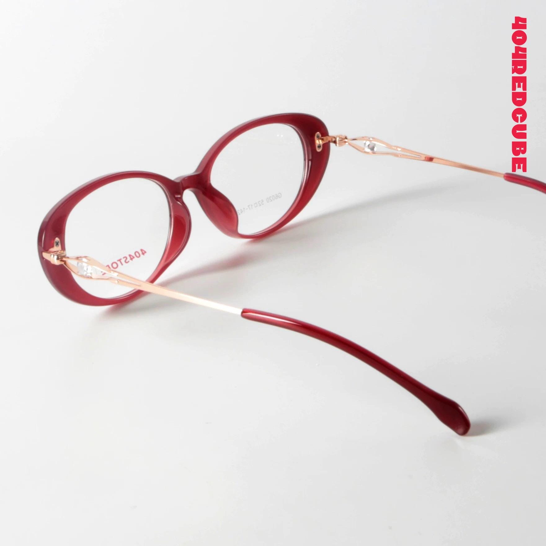 Cat-Eye Oval Metal Optical Frames