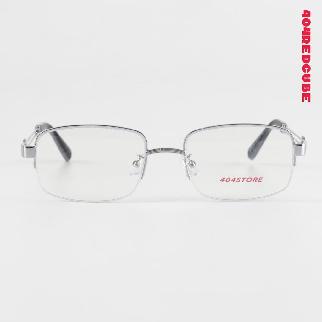 Heart Half-Rim Square Metal Coquette Optical Frames