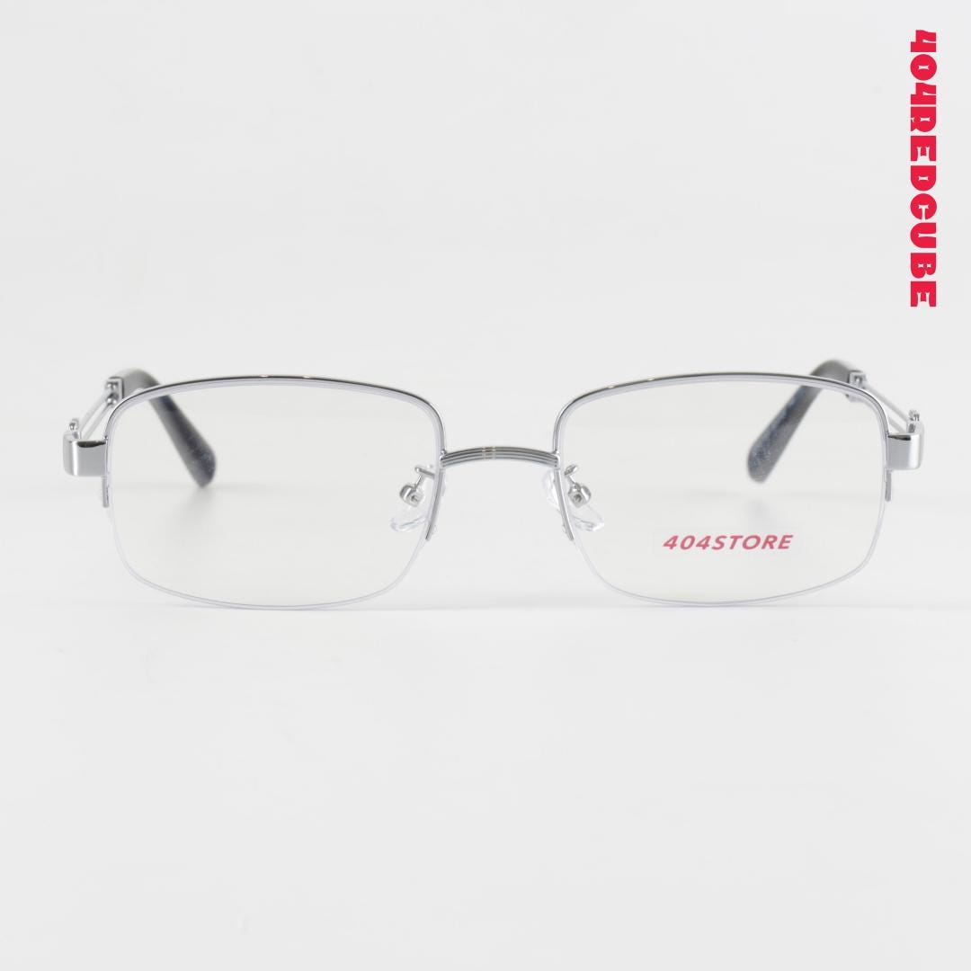 Heart Half-Rim Square Metal Coquette Optical Frames