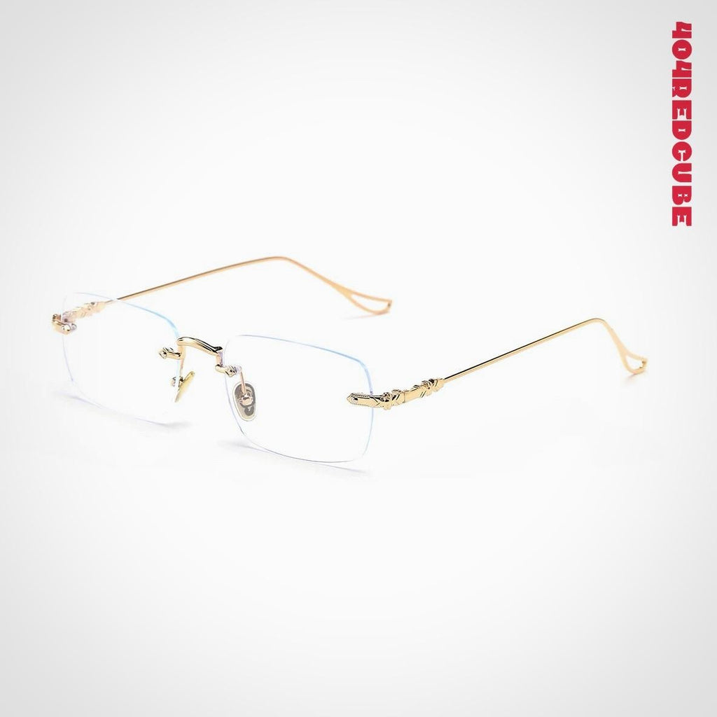 Rimless Metal Academic Gothic Optical Frames