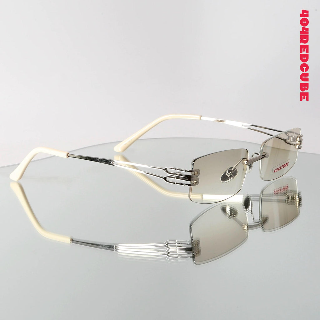 Streetwear Rimless Rectangle Metal Sunglasses