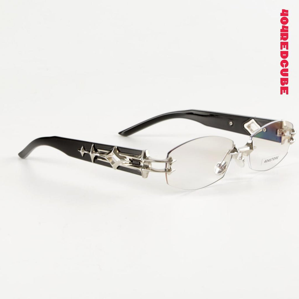 Rimless Metal Futuristic Gothic Sunglasses