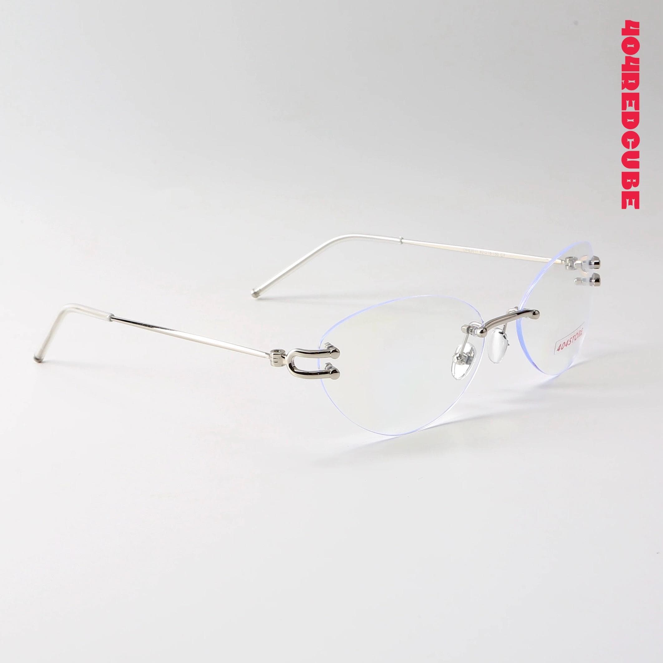 Rimless Oval Metal Bookish Lightweight Optical Frames