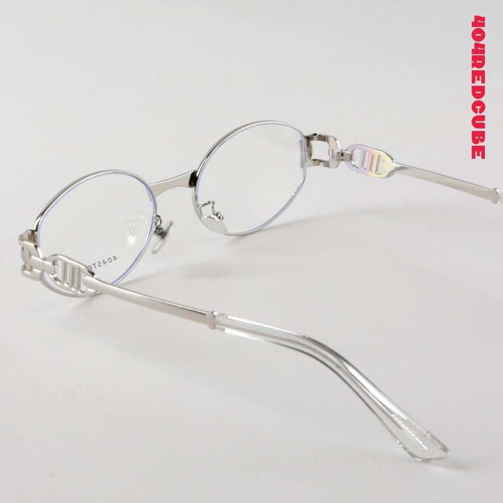 Chain Temple Oval Metal Optical Frames