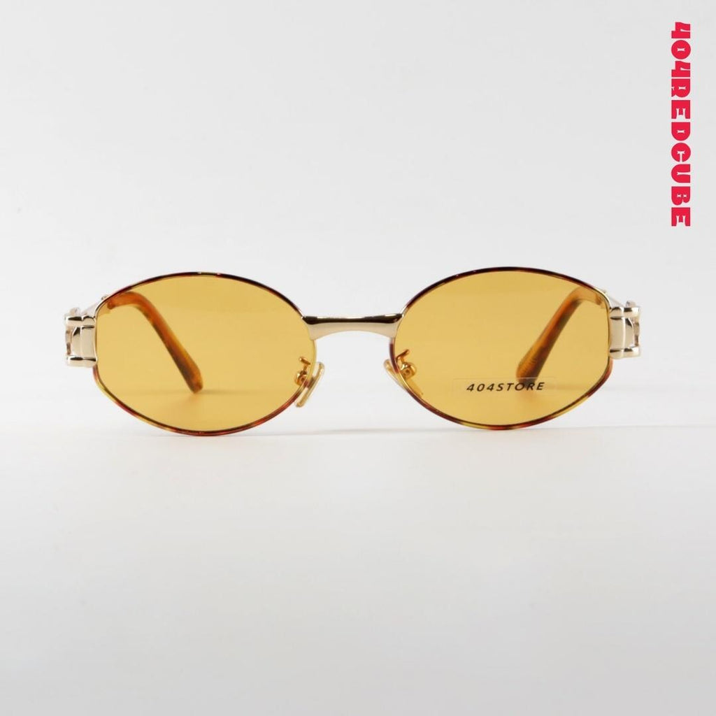 Chain Temple Oval 90s Sunglasses