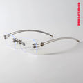 Rectangle Square Metal Futuristic Optical Frames