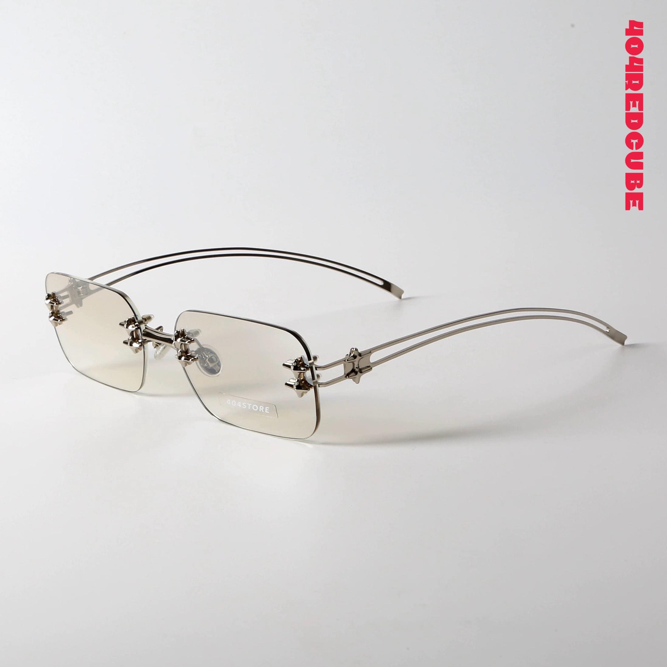 Rectangle Square Metal Futuristic Optical Frames