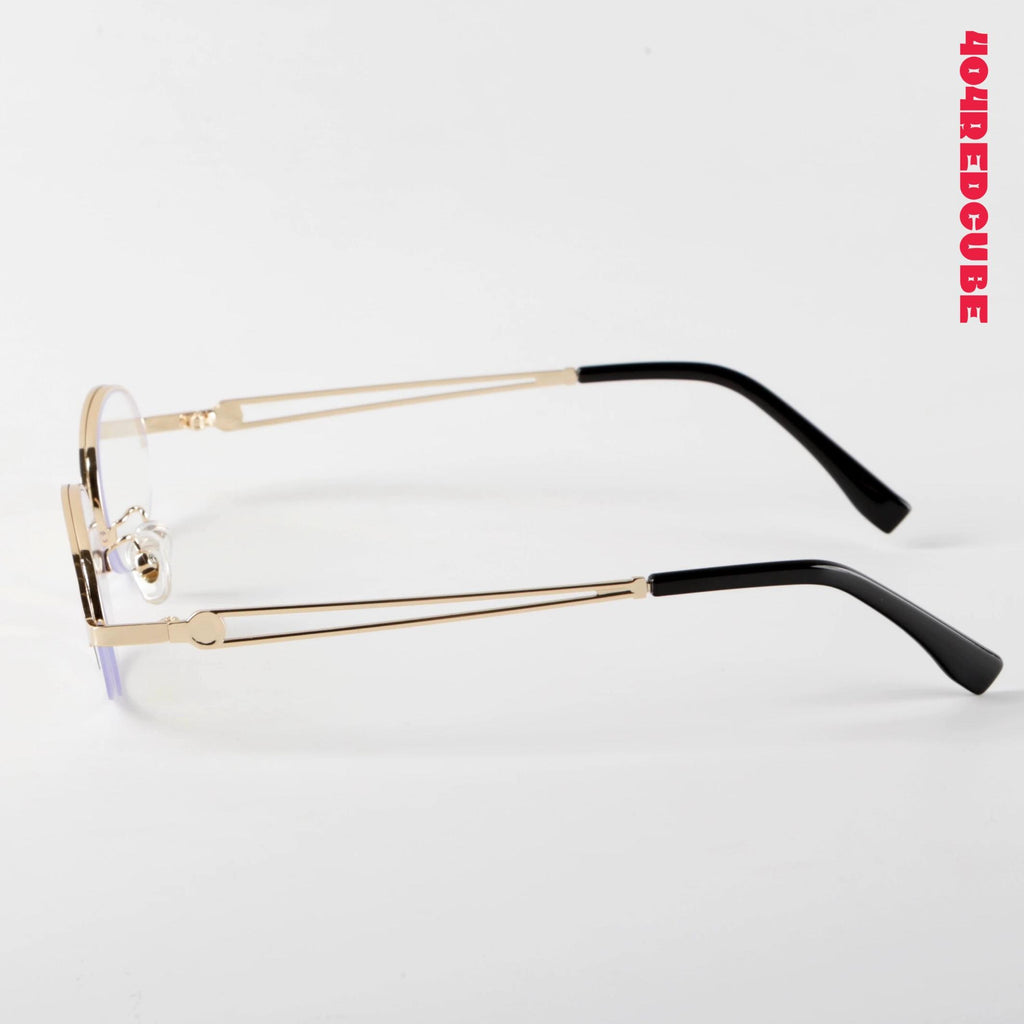 Half-Rim Oval Round Metal Minimalist Optical Frames