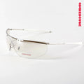 Wraparound Rimless Metal Futuristic Gothic Sunglasses