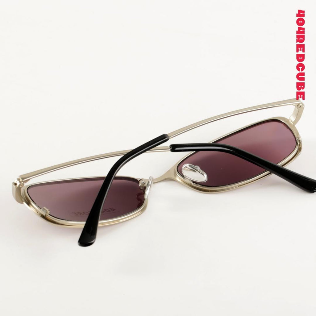 Rectangle Metal Minimalist Sunglasses